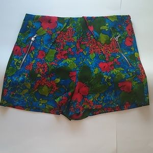 Zara Basic blue floral shorts - size large